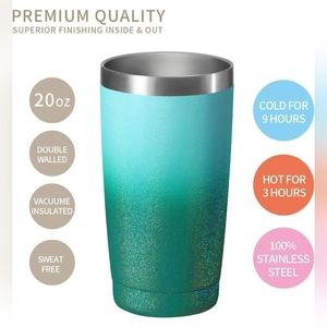 ‼️B2G1F 20oz Stainless Steel Tumbler with Lid and Straws. NEW